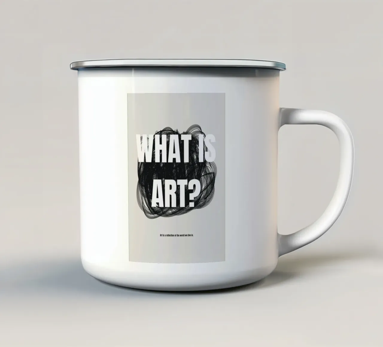 WHAT IS ART? tazza in smalto da BAWA