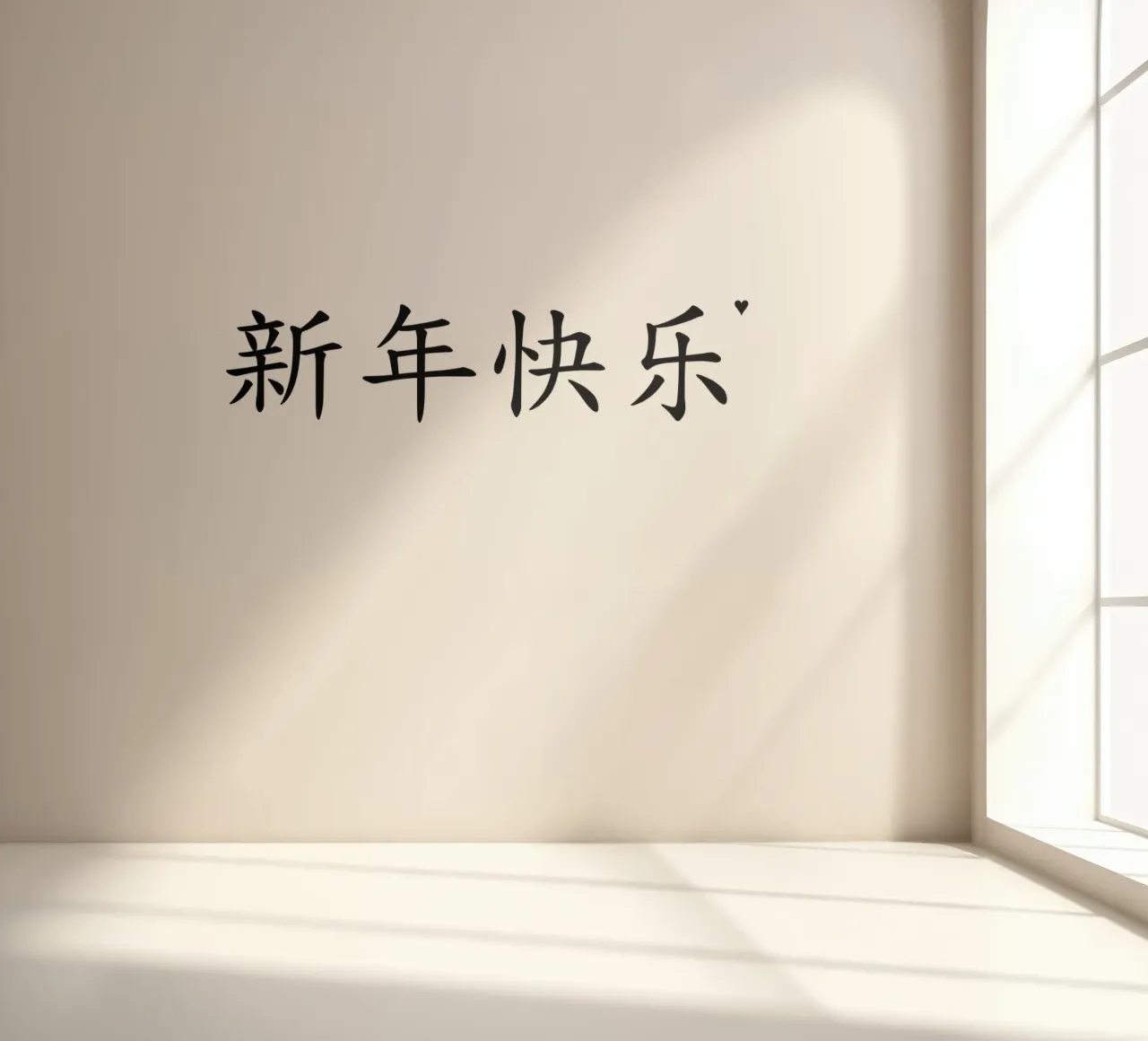 新年快乐 fotobehang van typolover