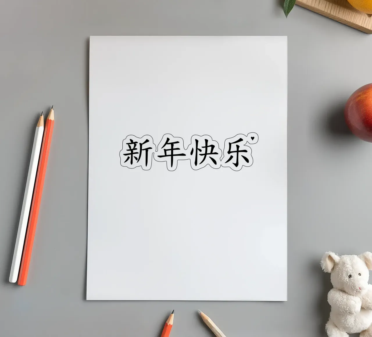 新年快乐 sticker sheet by typolover