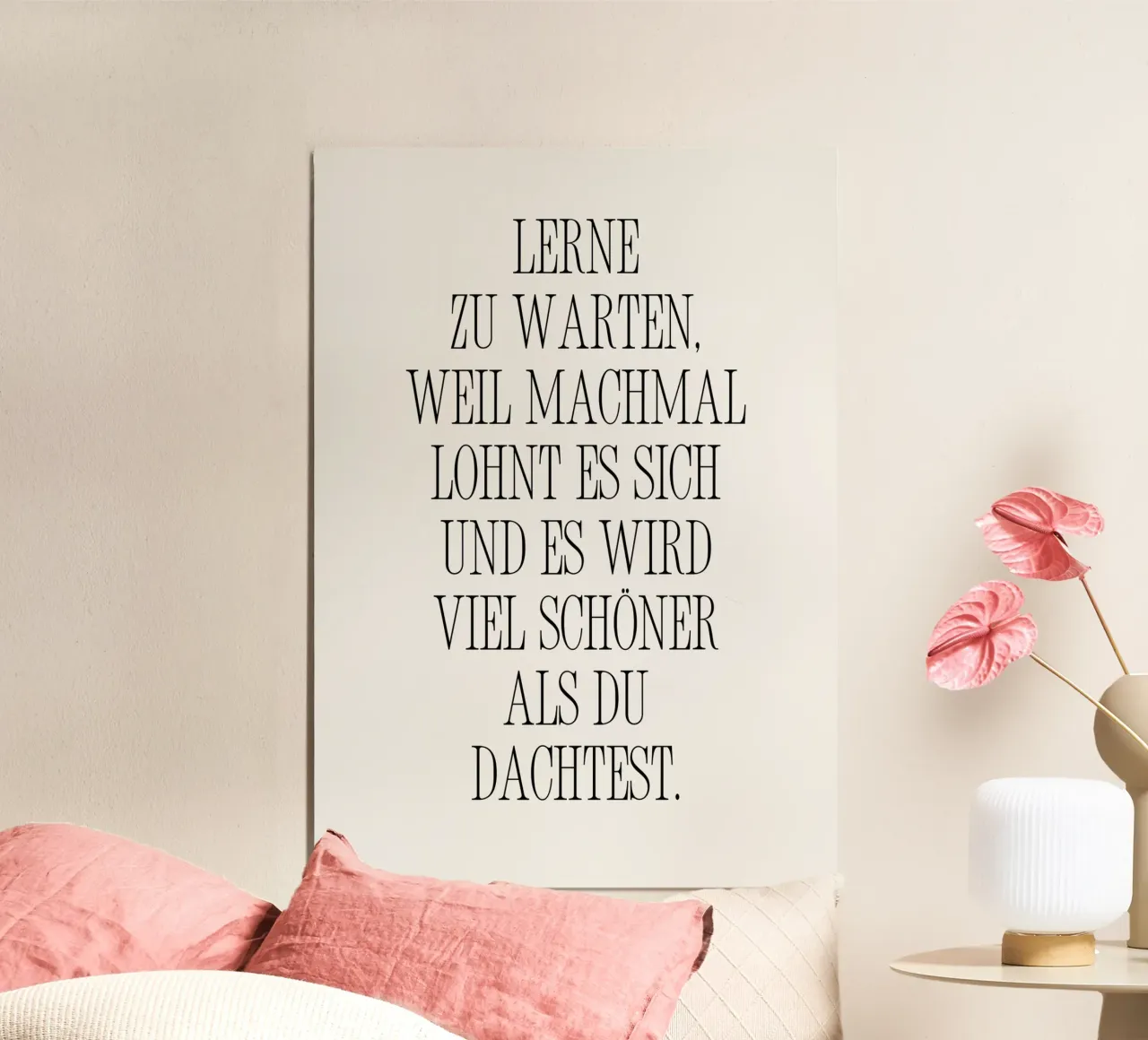 LERNE ZU WARTEN alu dibond de BAWA