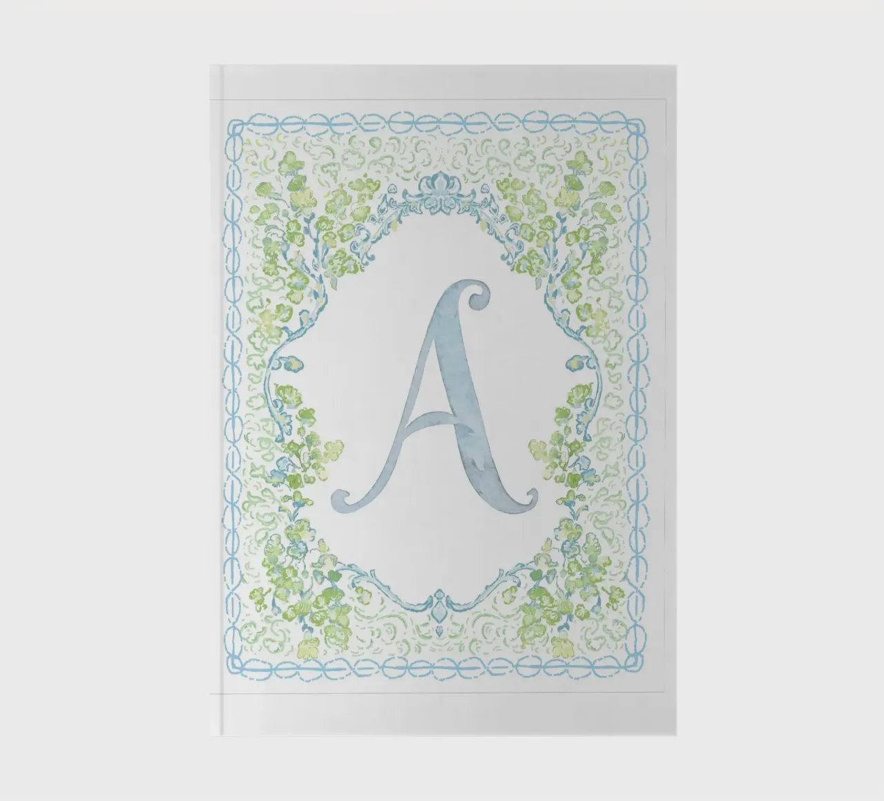 Letter A, Botanical print, Crest notebook by The Custom Letter