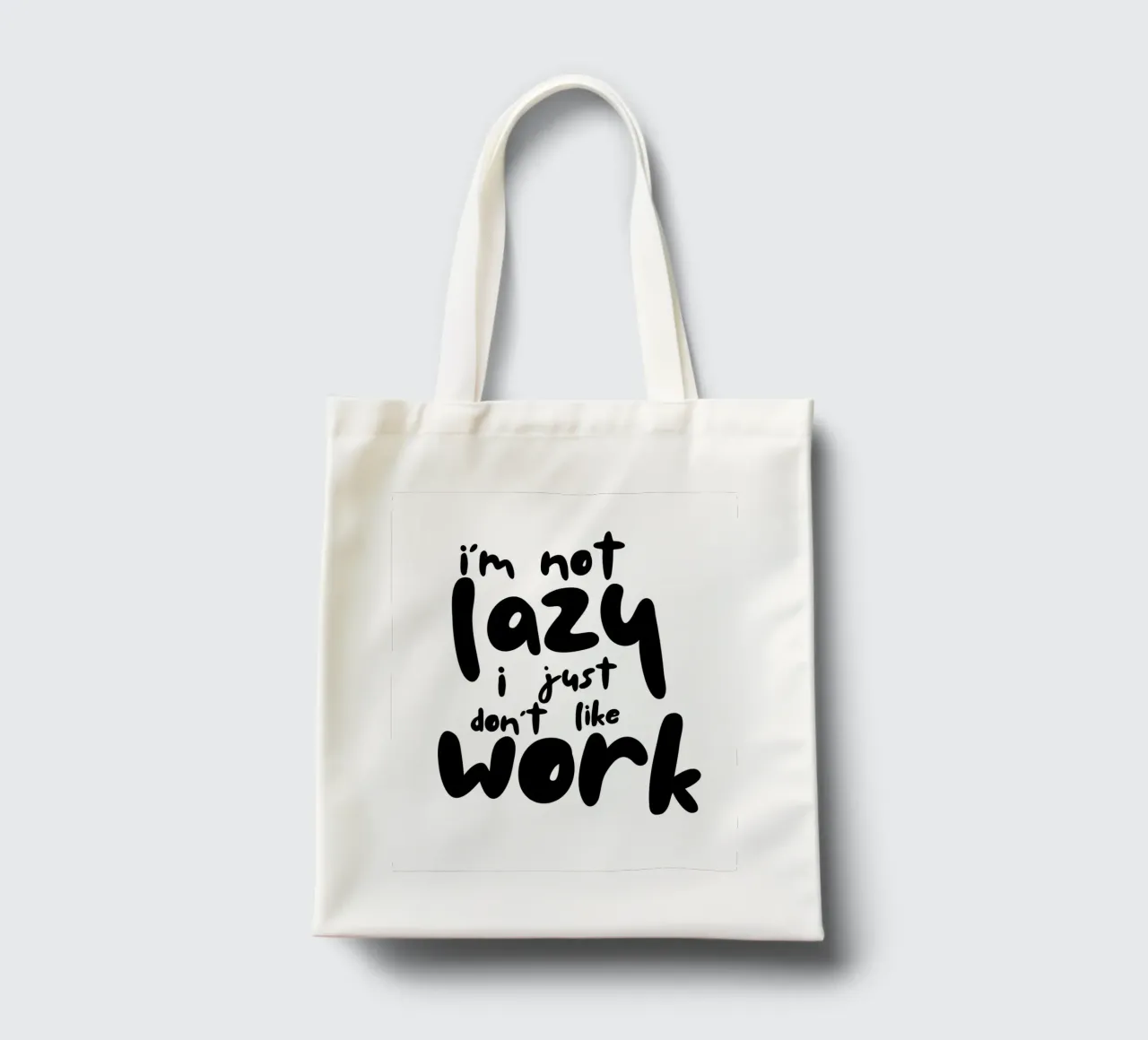I‘M NOT LAZY borsa in juta da BAWA