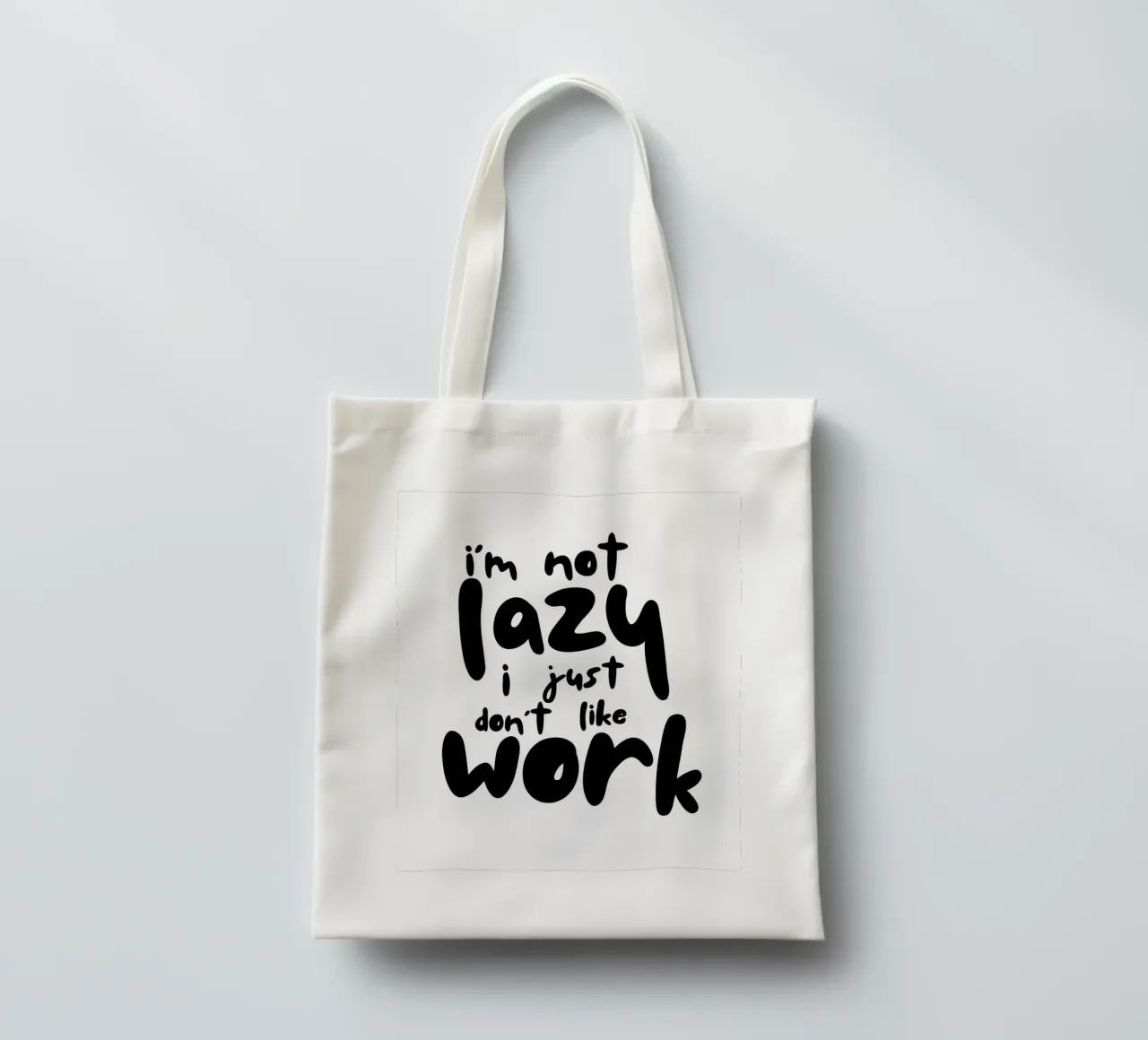 I‘M NOT LAZY borsa in juta da BAWA