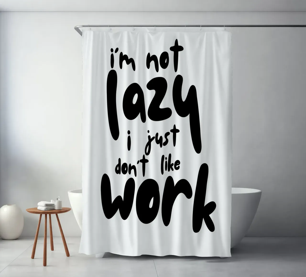 I‘M NOT LAZY tenda da doccia da BAWA