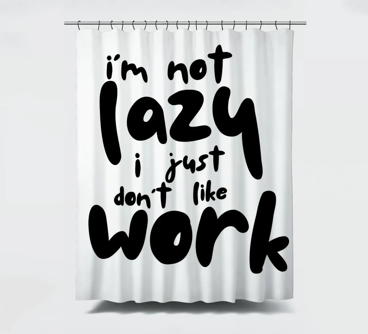 I‘M NOT LAZY tenda da doccia da BAWA