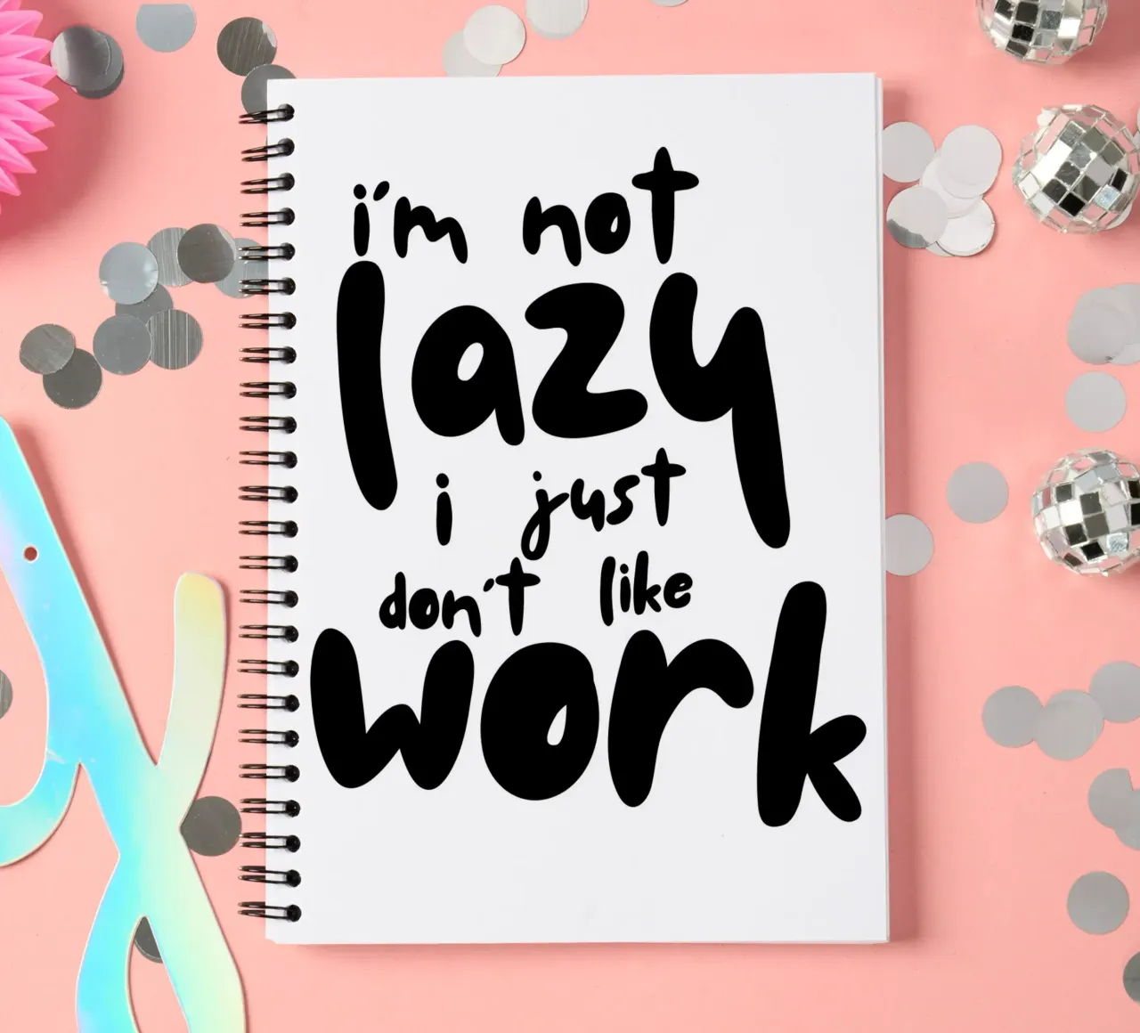 I‘M NOT LAZY spiral notebook by BAWA