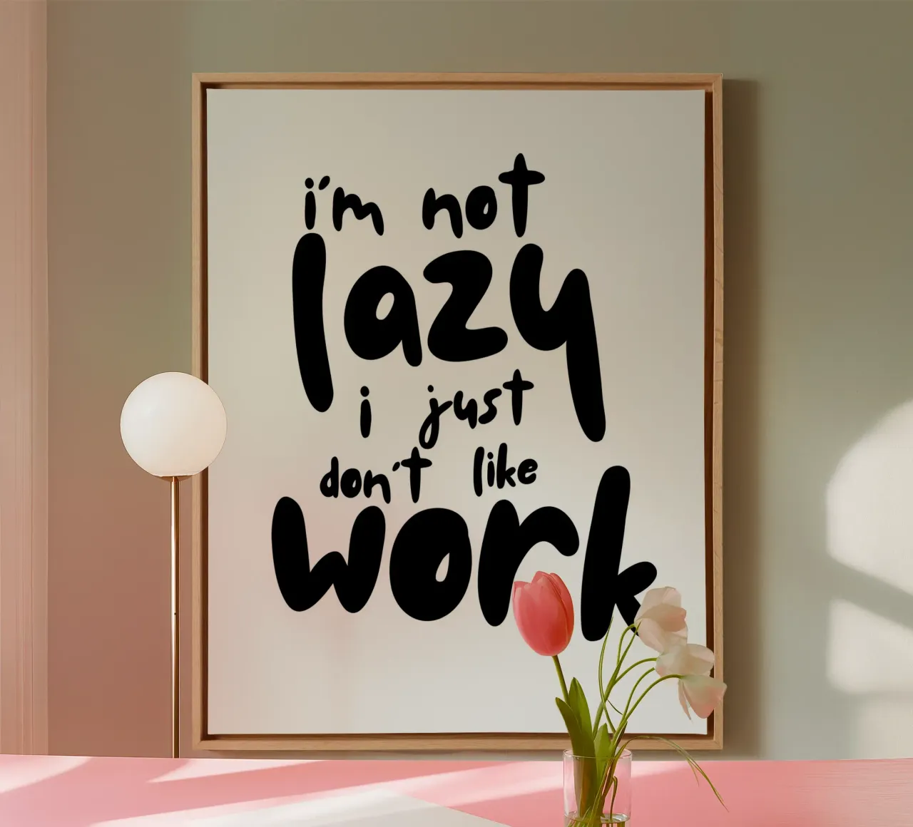 I‘M NOT LAZY tela da BAWA