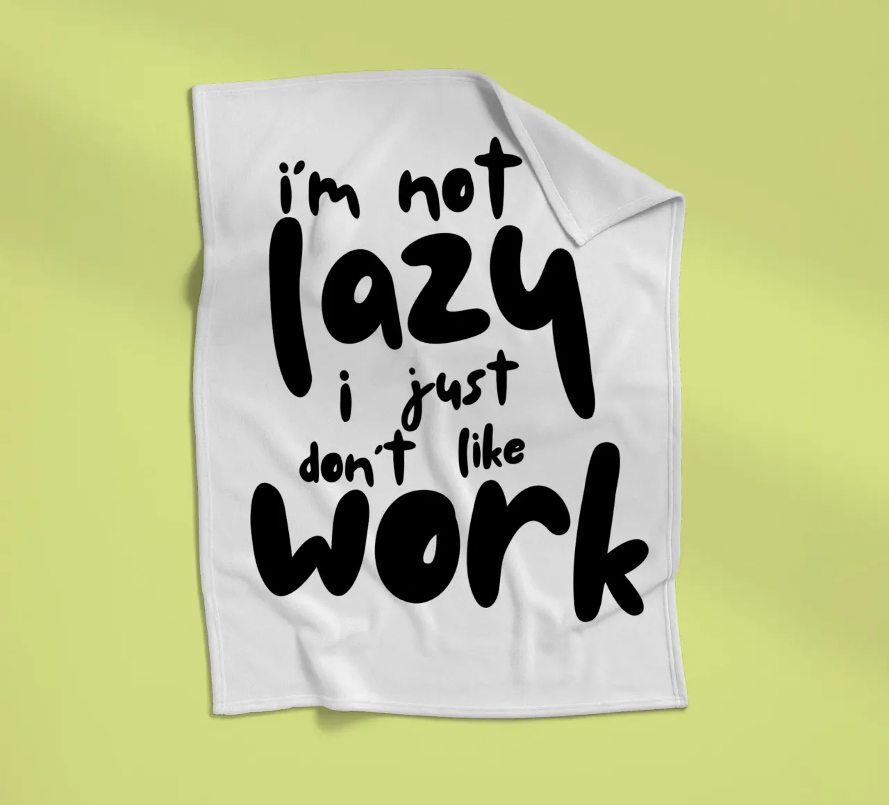 I‘M NOT LAZY coperta in pile da BAWA