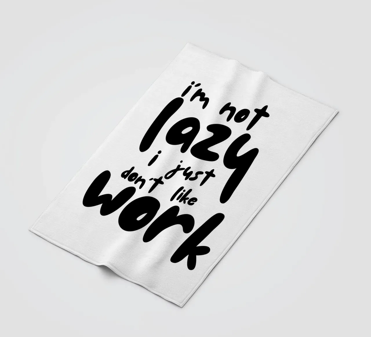 I‘M NOT LAZY coperta in pile da BAWA