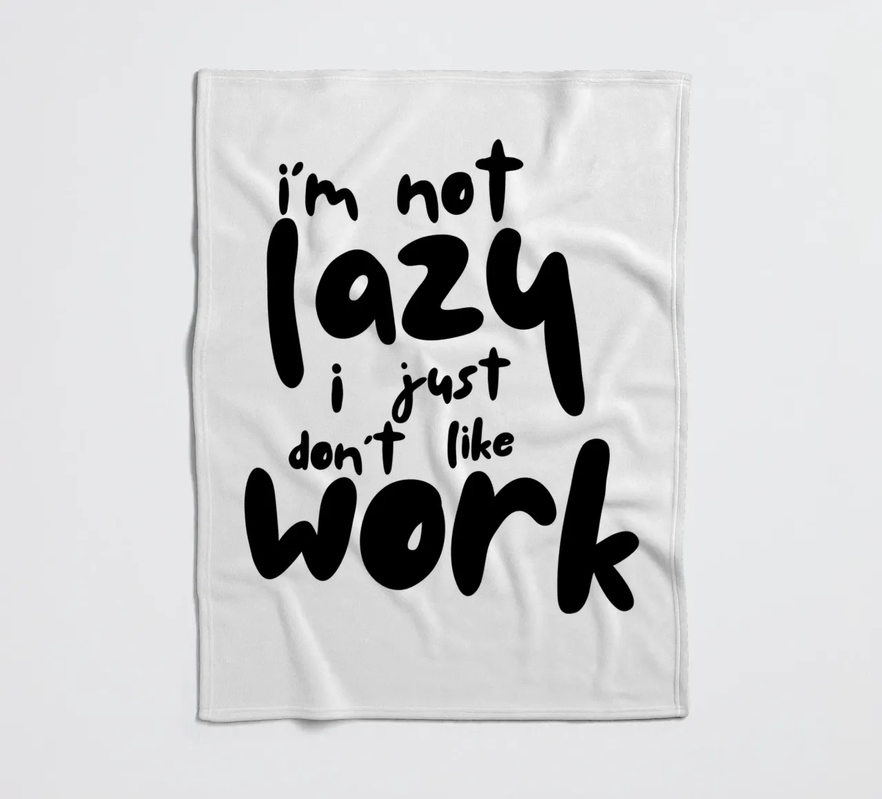 I‘M NOT LAZY coperta in pile da BAWA