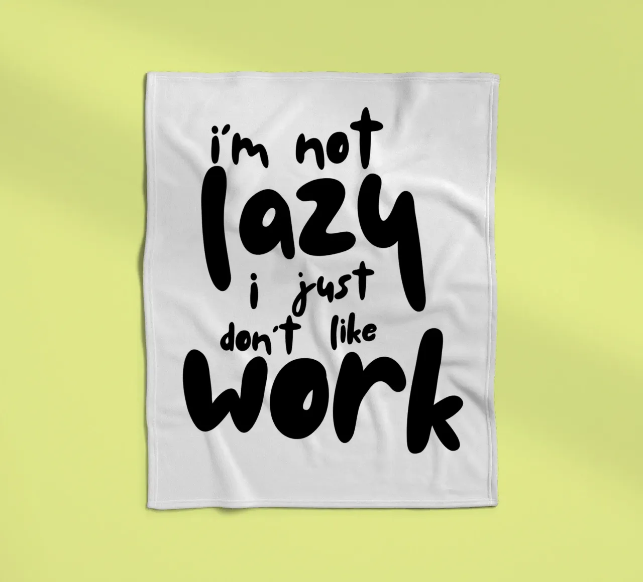 I‘M NOT LAZY coperta in pile da BAWA