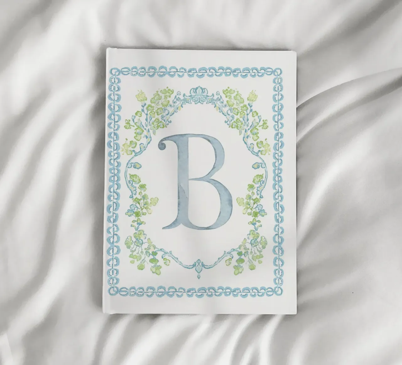 Letter B, Botanical print, Crest notebook by The Custom Letter