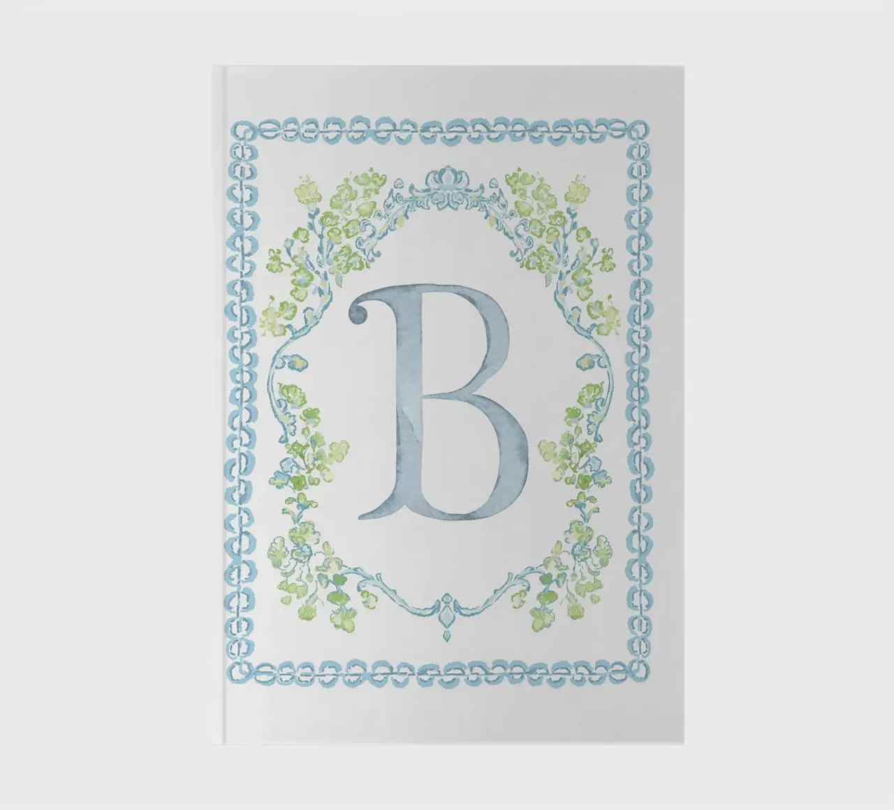 Letter B, Botanical print, Crest notebook by The Custom Letter