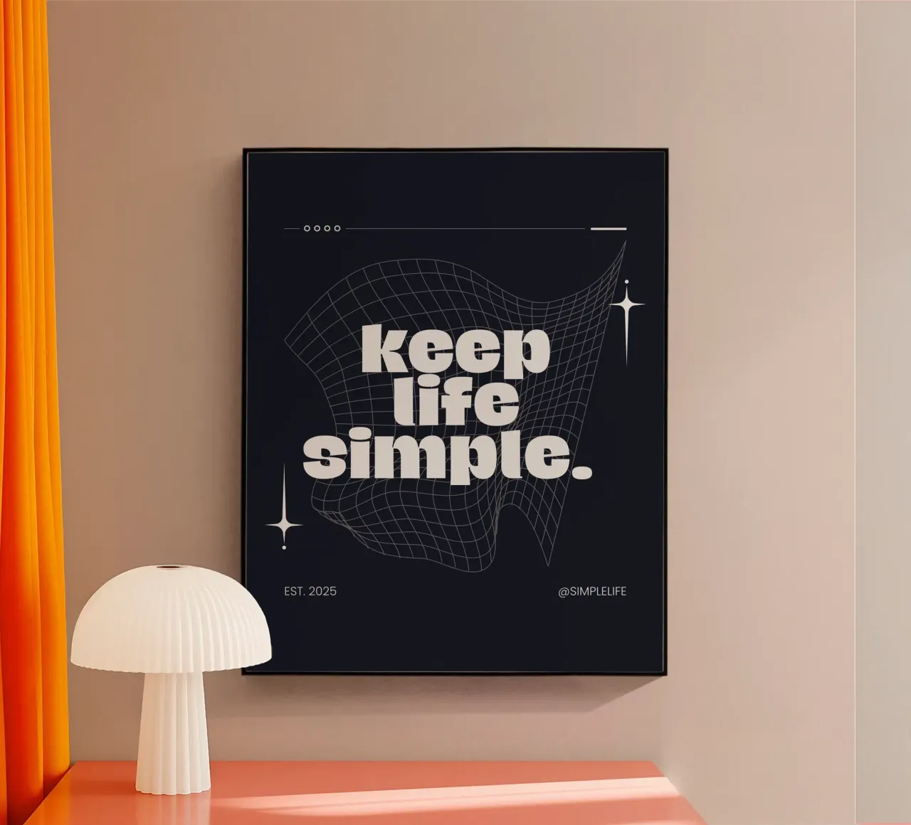 KEEP LIFE SIMPLE plexiglass da BAWA