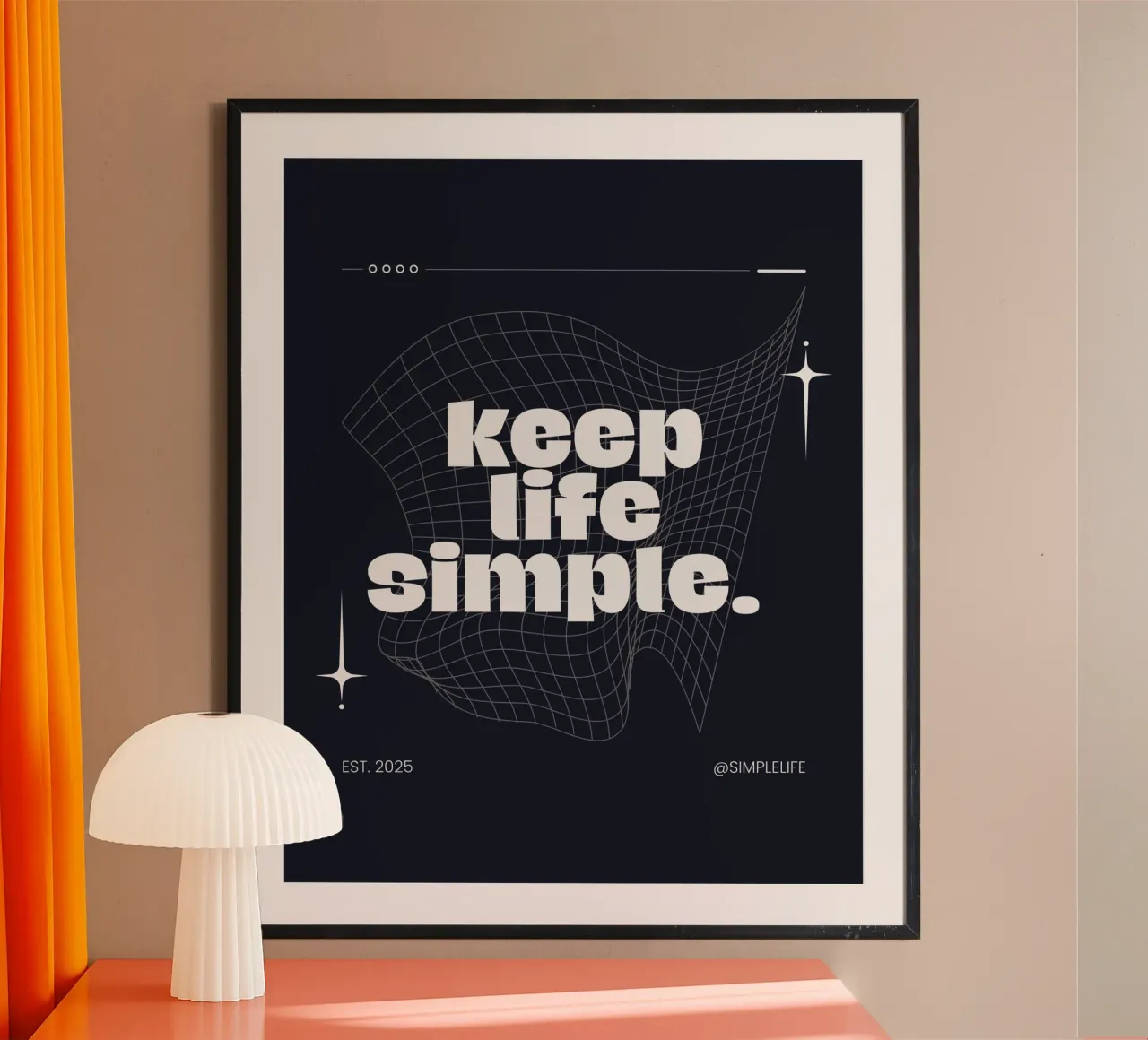 KEEP LIFE SIMPLE poster da BAWA
