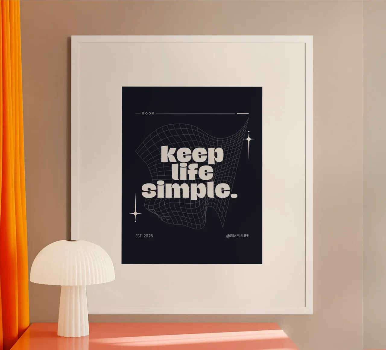 KEEP LIFE SIMPLE poster da BAWA