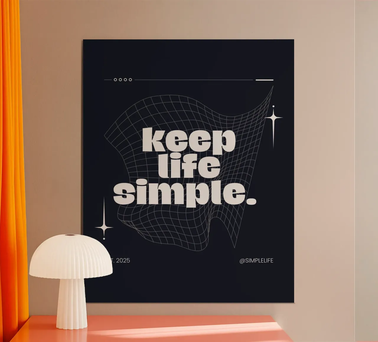 KEEP LIFE SIMPLE poster da BAWA