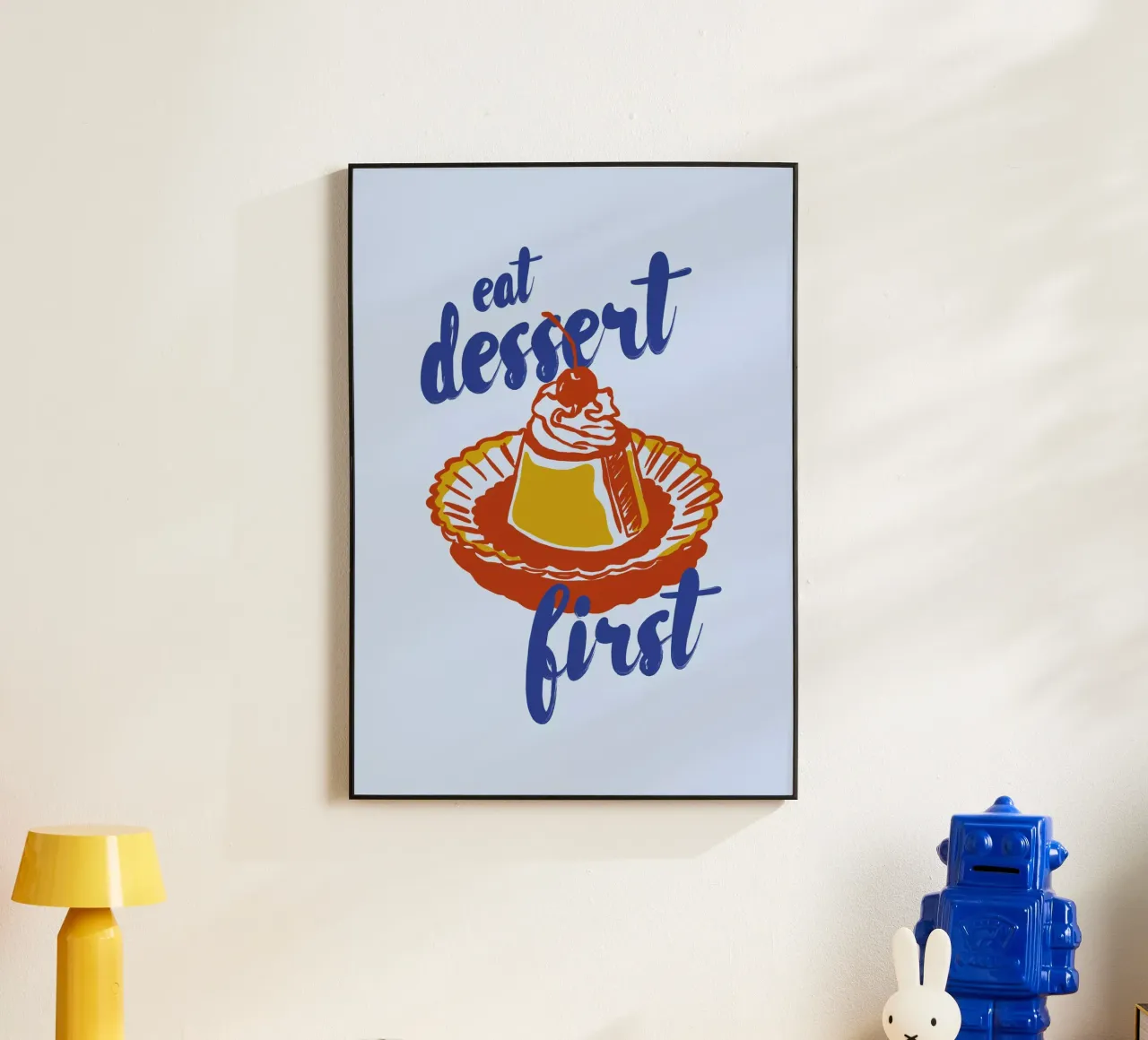 Boho Food 18 Dessert First alluminio dibond da Boho Print Collection