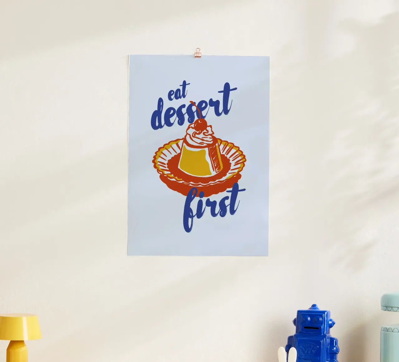Boho Food 18 Dessert First carta hahnemühle da Boho Print Collection