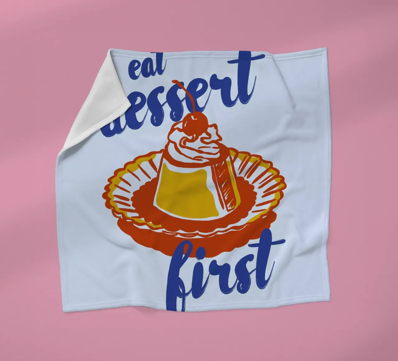 Boho Food 18 Dessert First coperta in pile da Boho Print Collection