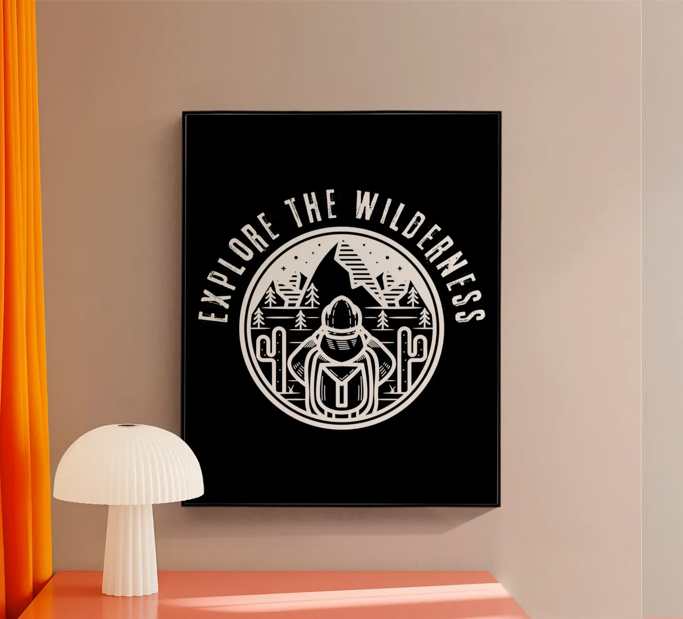 EXPLORE THE WILDERNESS acrylic glass by BAWA