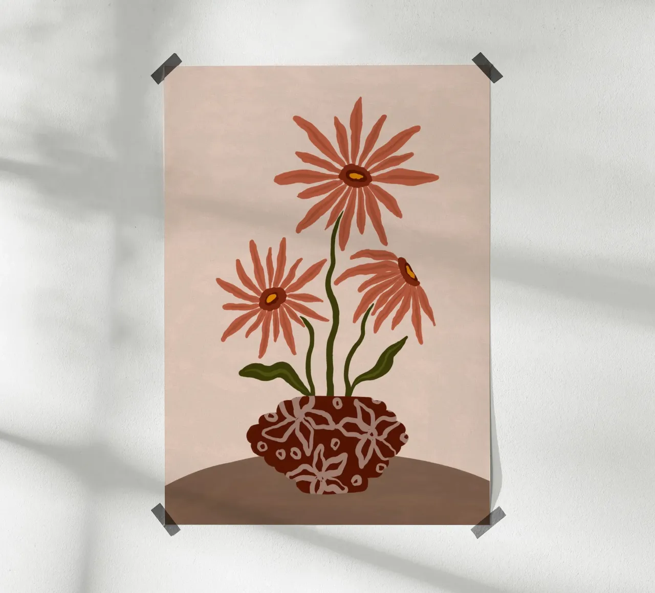 Bloom in Vase carta hahnemühle da Tida vom Weg