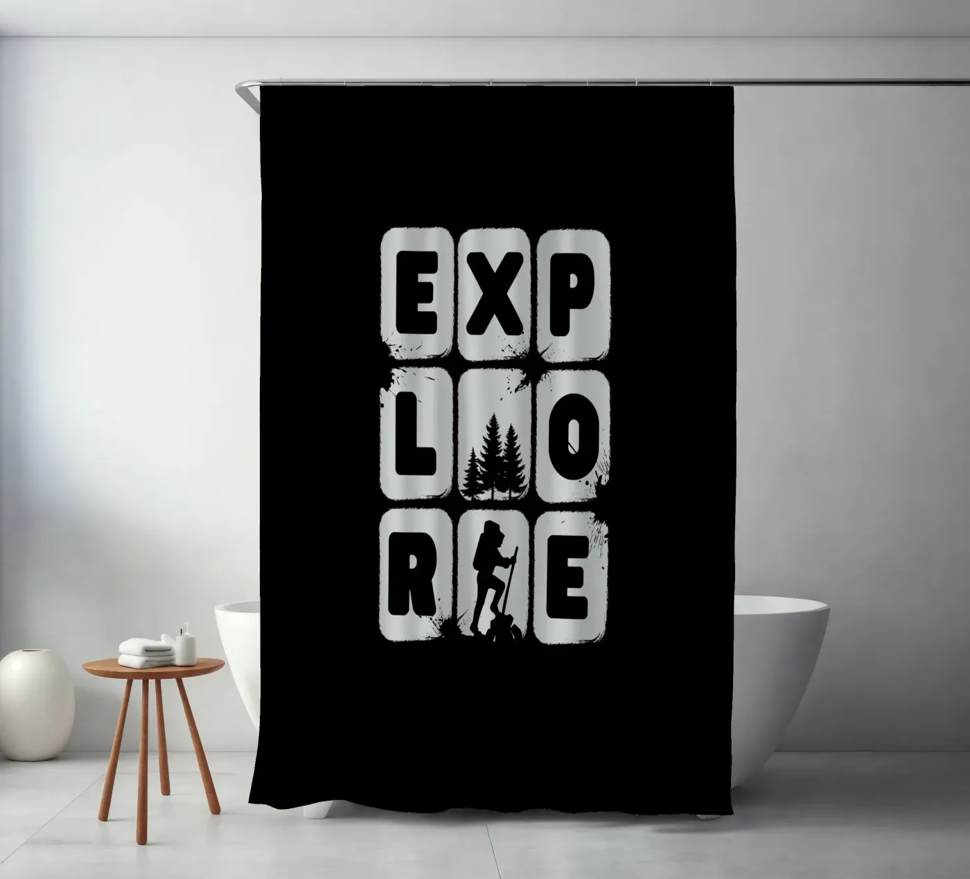 EXPLORE douchegordijn van BAWA