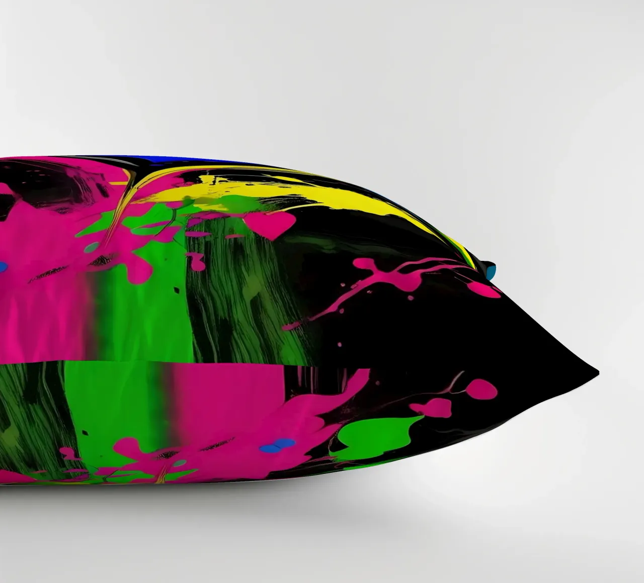 Blobs of colour with hearts_colourful decorative cushion by Farbträume