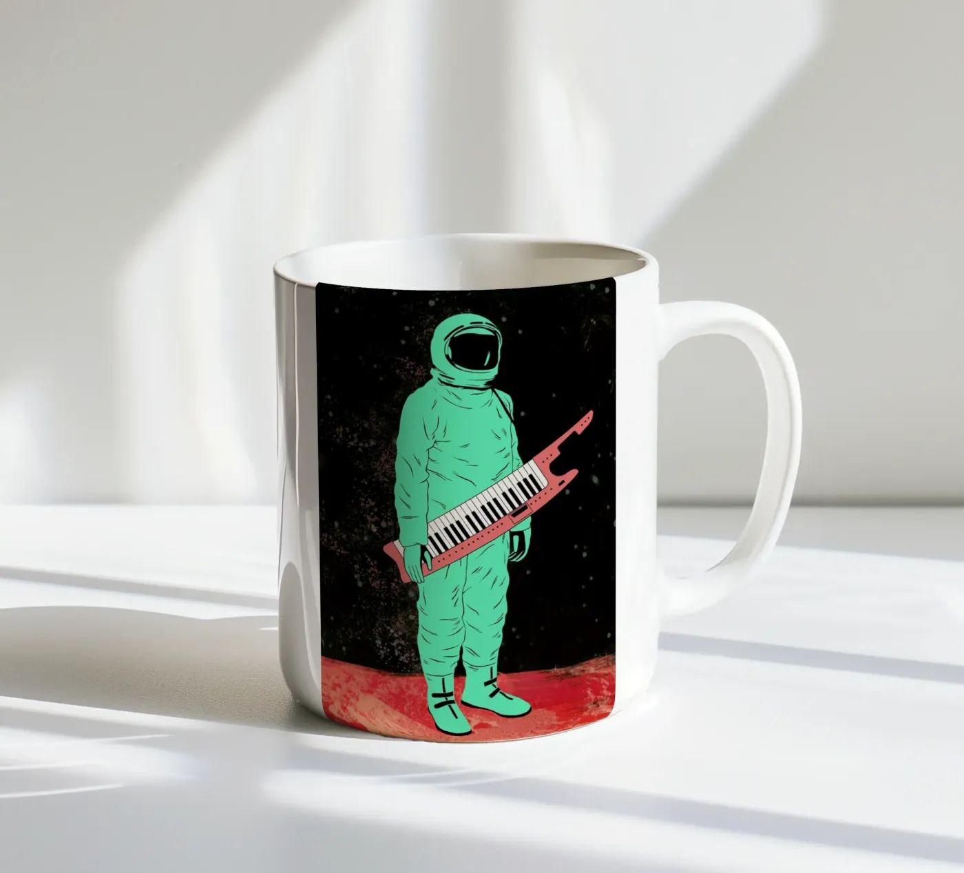 Space Jam ceramic mug by Chase Kunz