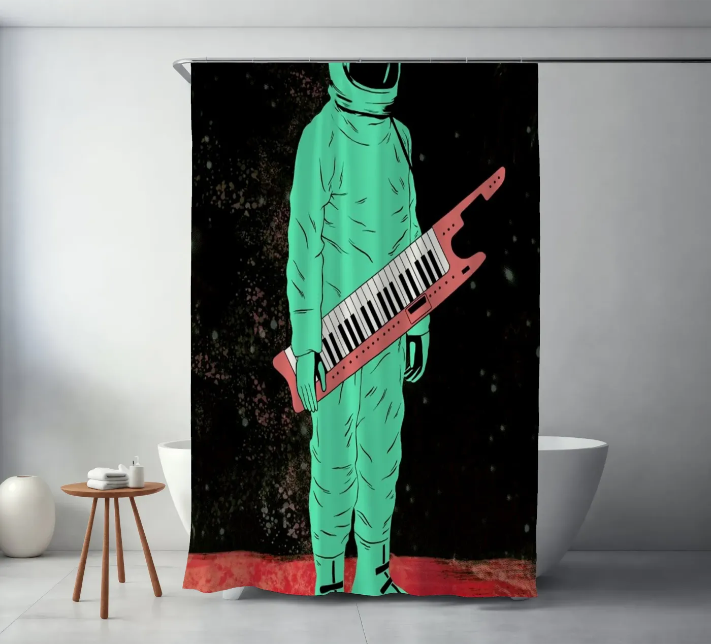 Space Jam Duschvorhang von Chase Kunz