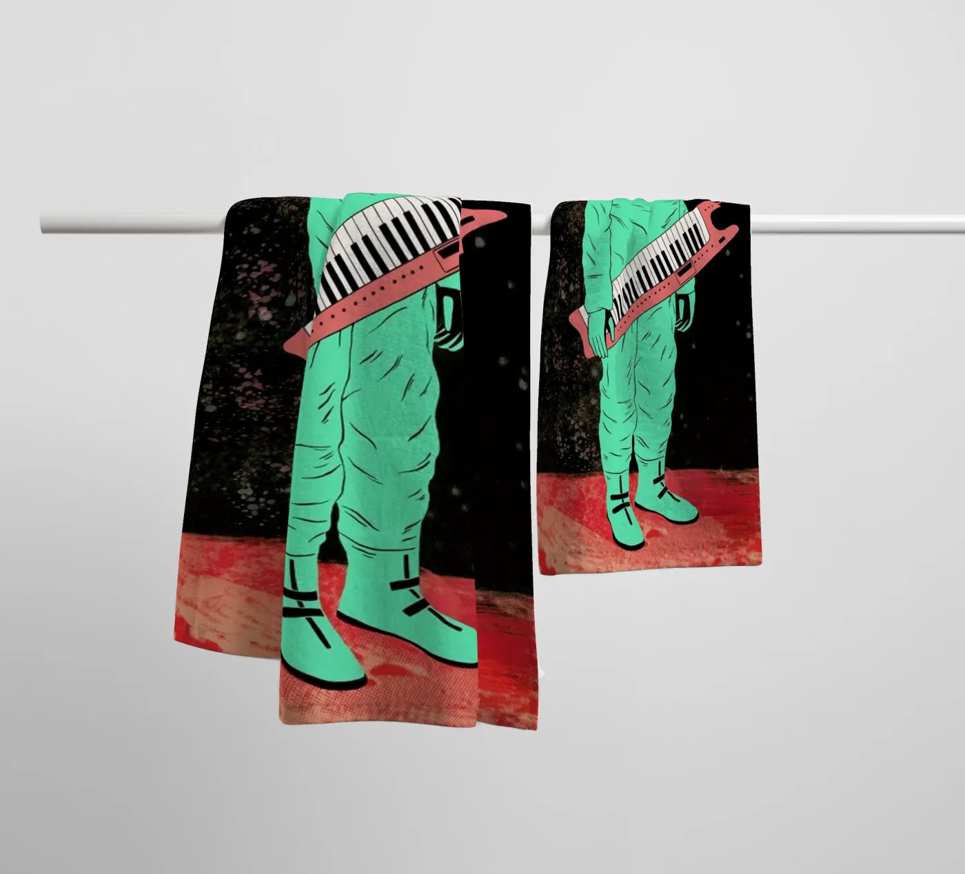 Space Jam towel by Chase Kunz