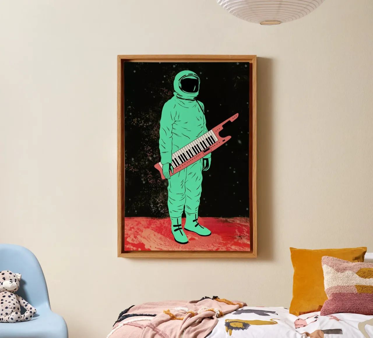Space Jam tela con Cornice a cassetta da Chase Kunz