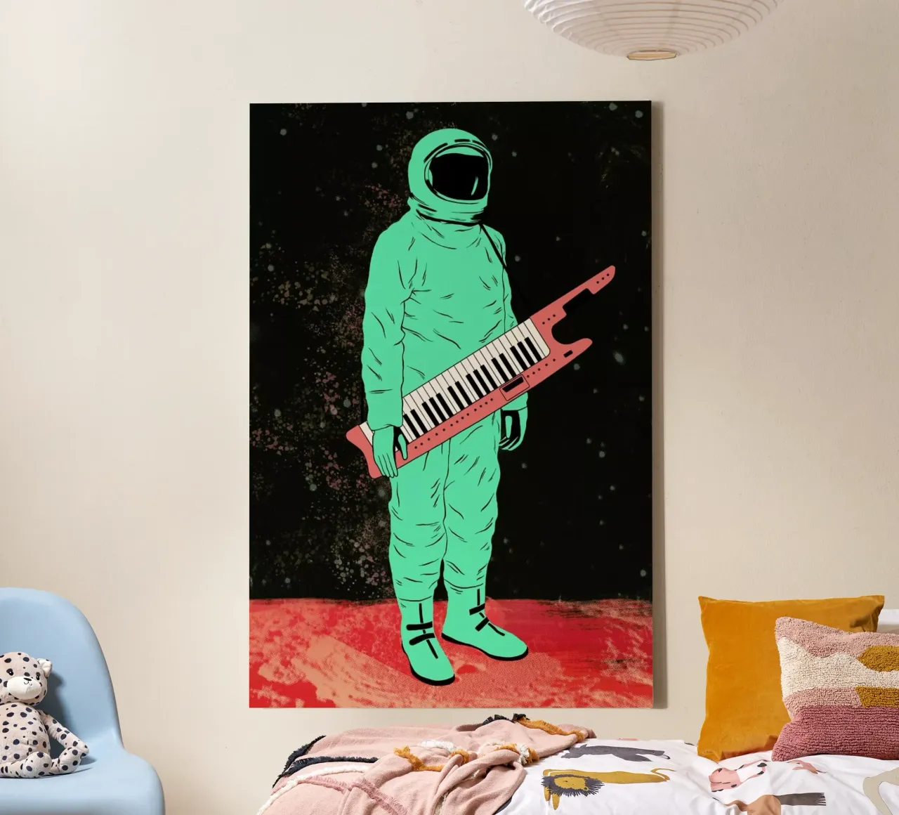 Space Jam tela con Cornice a cassetta da Chase Kunz