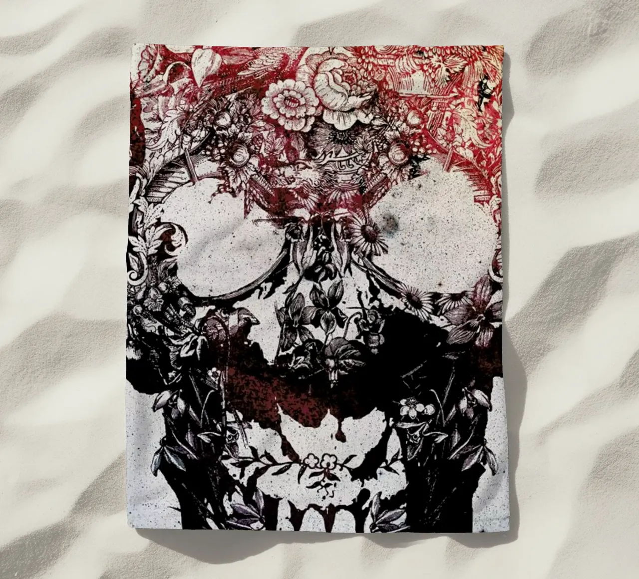 Floral skull telo mare da Ali Gulec
