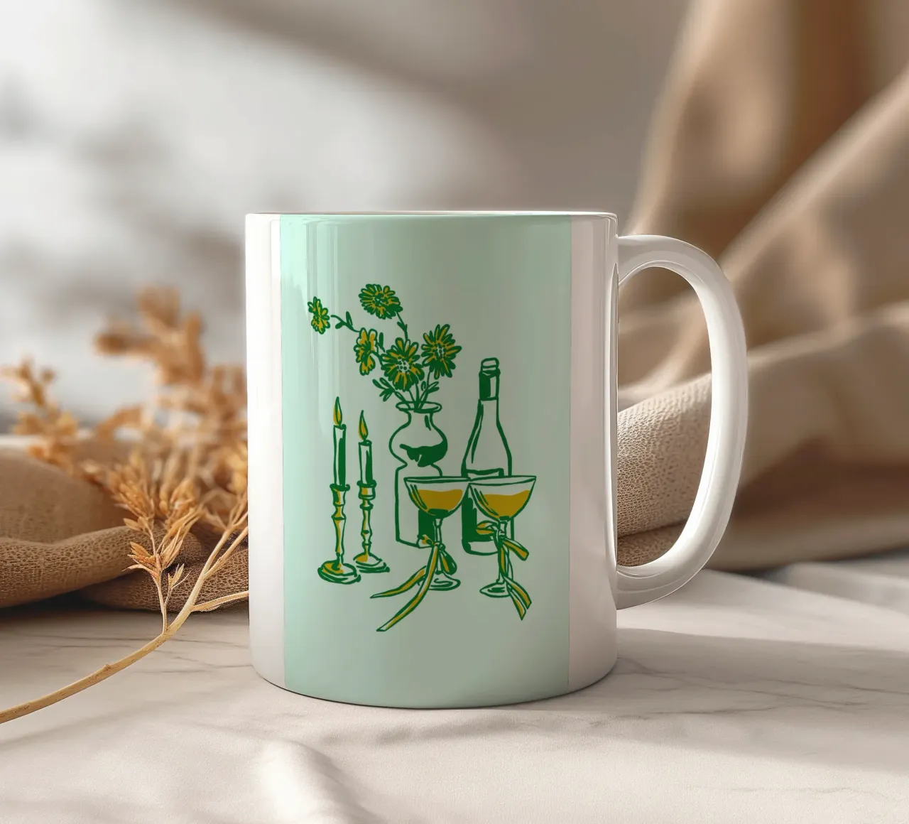 Boho Food 19 Candles tazza in ceramica da Boho Print Collection