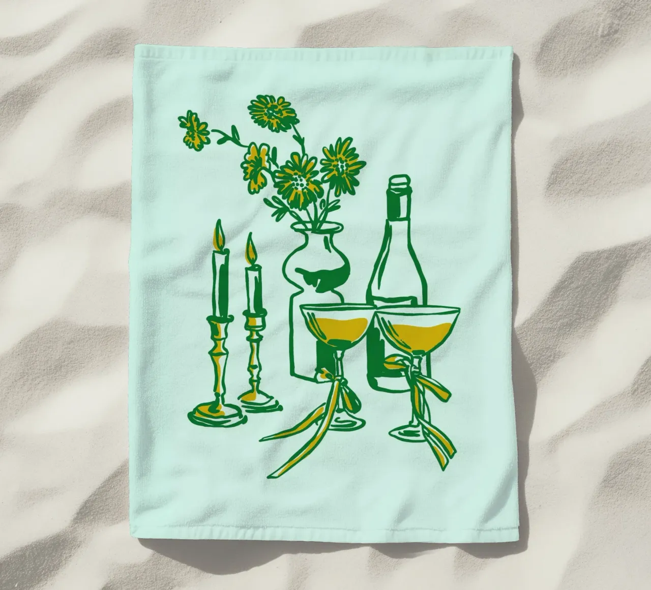 Boho Food 19 Candles telo mare da Boho Print Collection