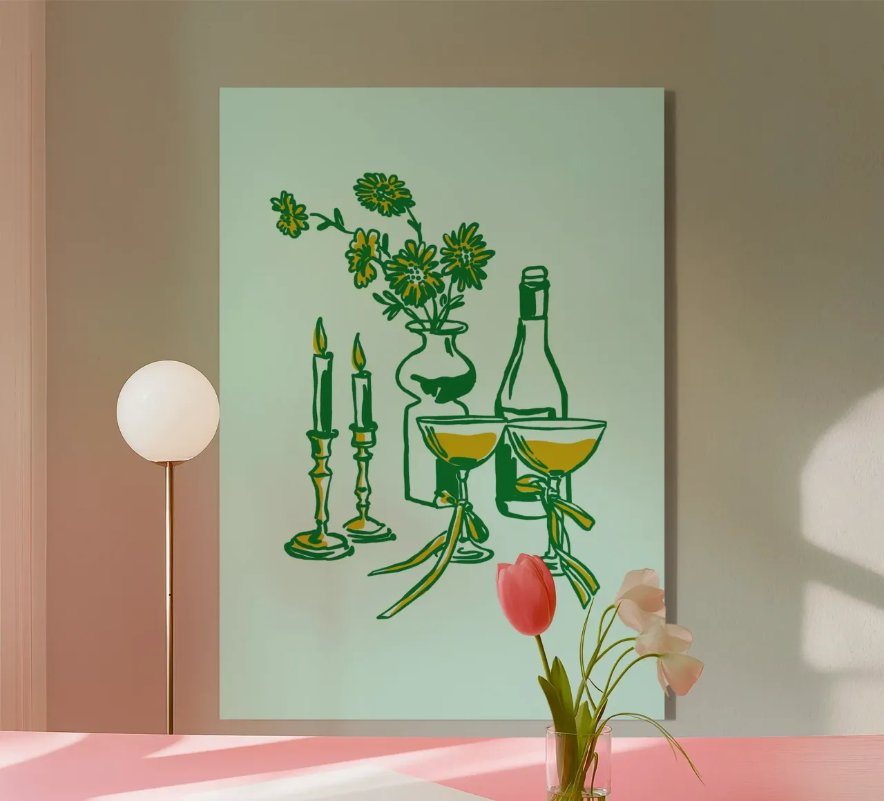 Boho Food 19 Candles acrylic glass by Boho Print Collection