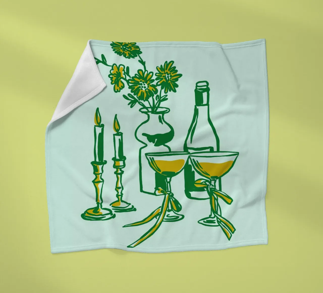 Boho Food 19 Candles coperta in pile da Boho Print Collection