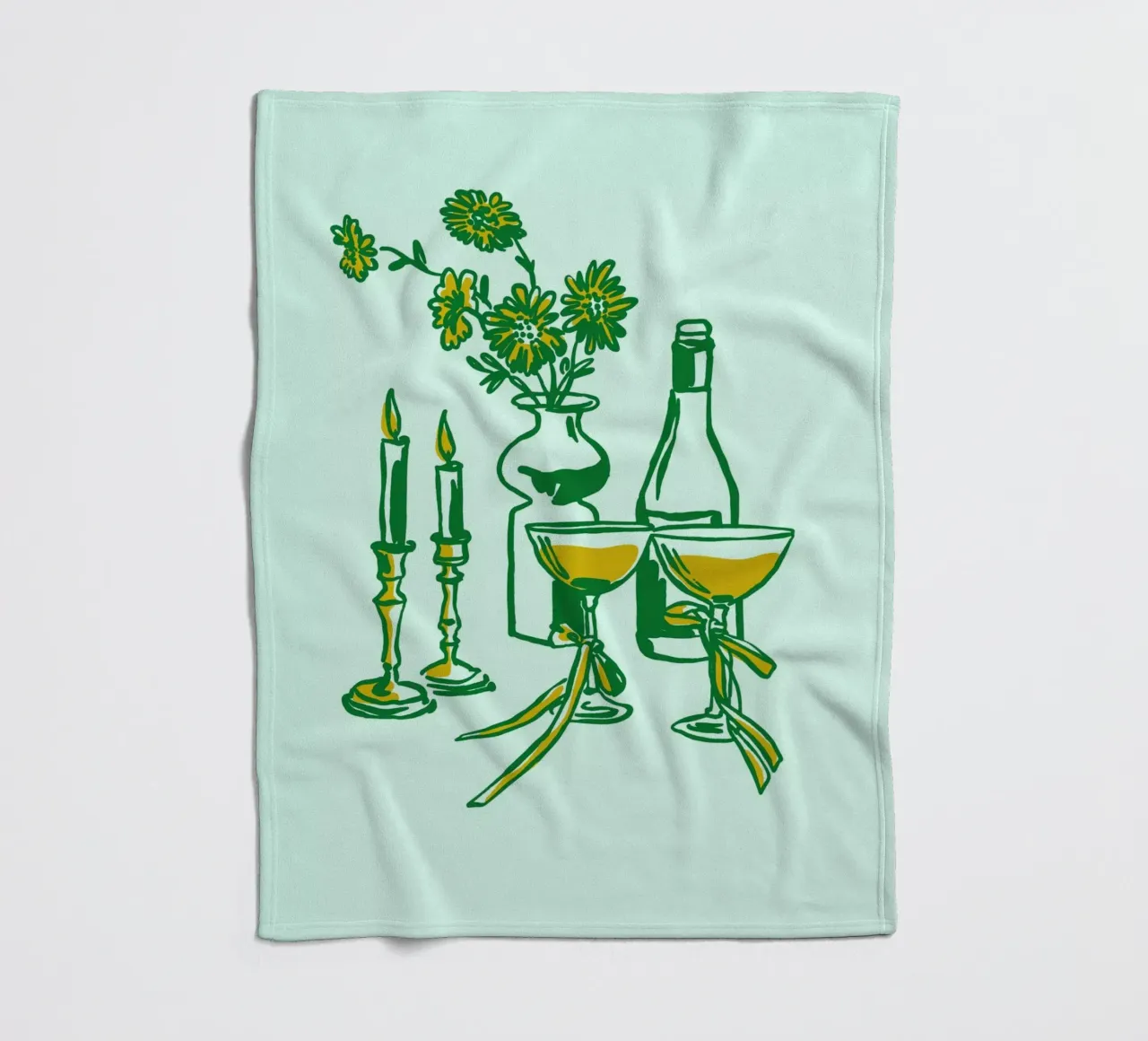 Boho Food 19 Candles coperta in pile da Boho Print Collection