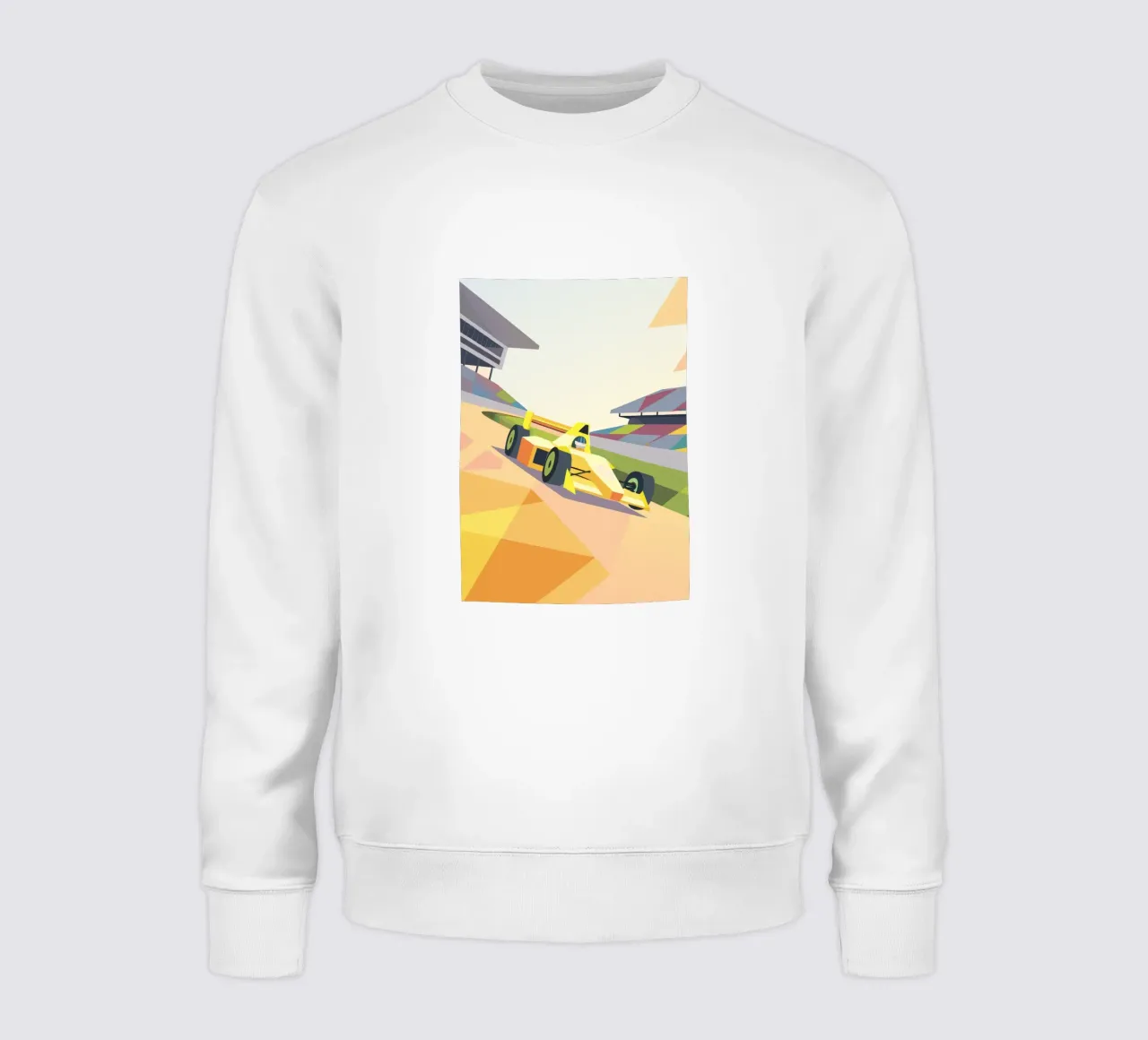 Yellow Racing Car sweatshirt by POLYGON SPECIAL