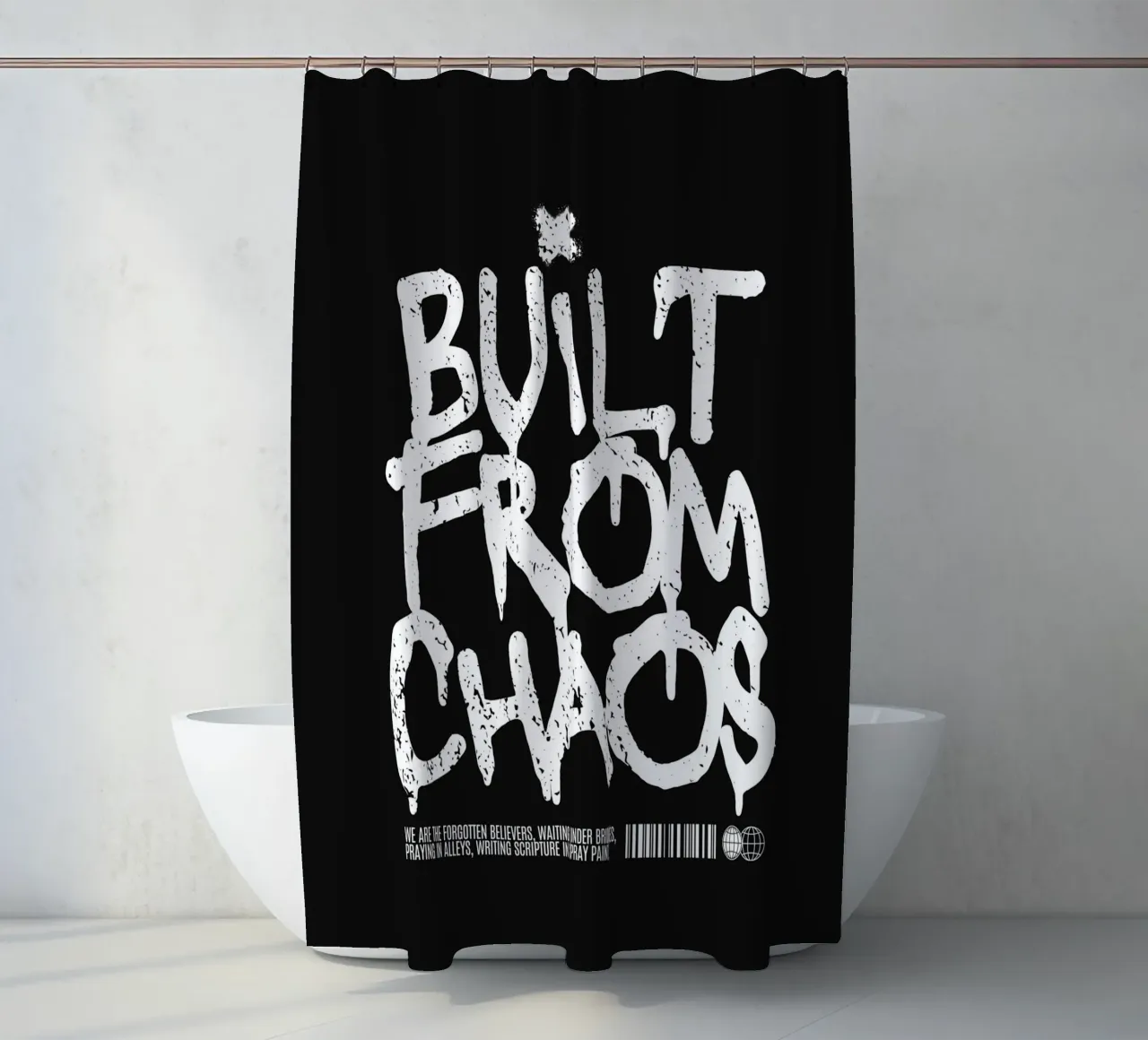 BUILT FROM CHAOS tenda da doccia da BAWA