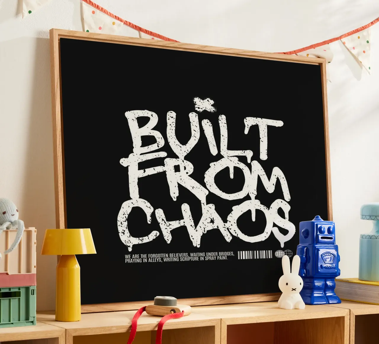 BUILT FROM CHAOS plexiglass da BAWA