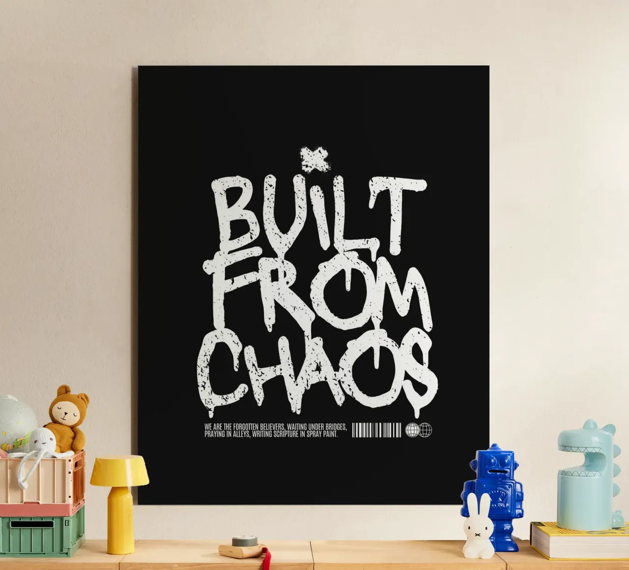 BUILT FROM CHAOS alluminio dibond da BAWA