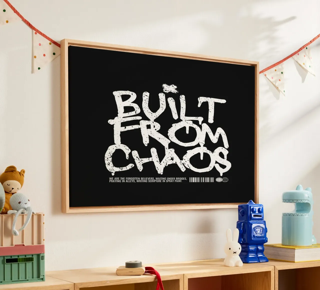 BUILT FROM CHAOS canvas by BAWA