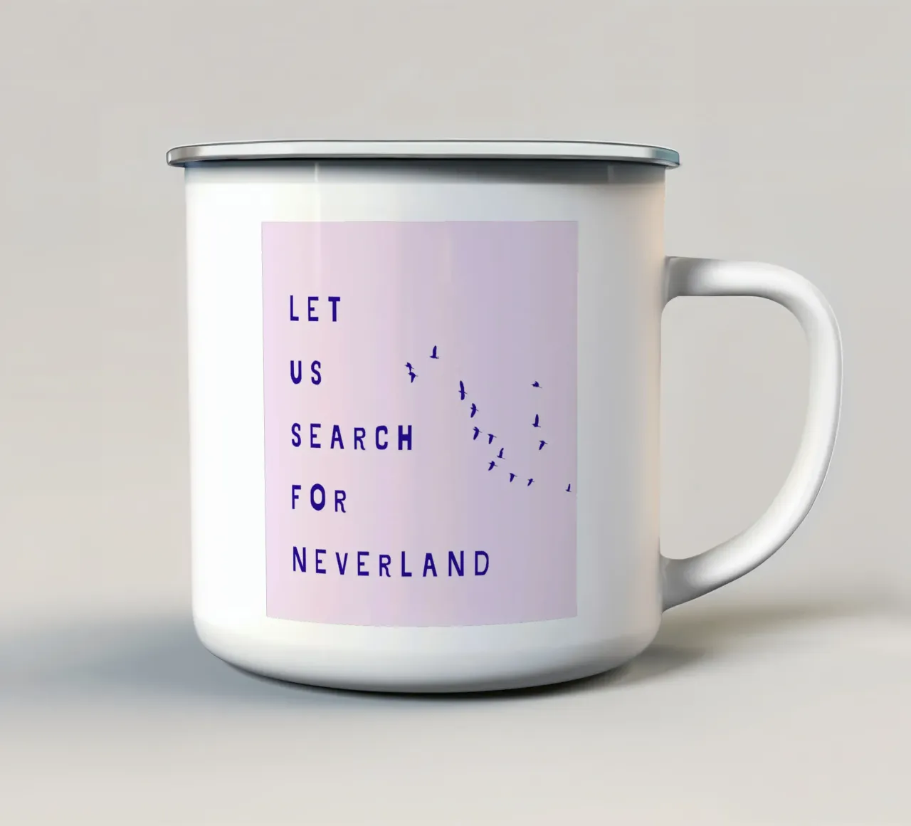 Let us Search for Neverland tazza in smalto da Tabea Jule