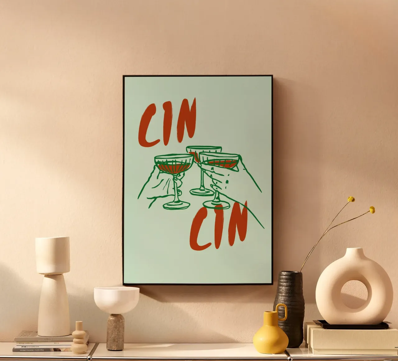Boho Food 19 Cin Cin alluminio dibond da Boho Print Collection