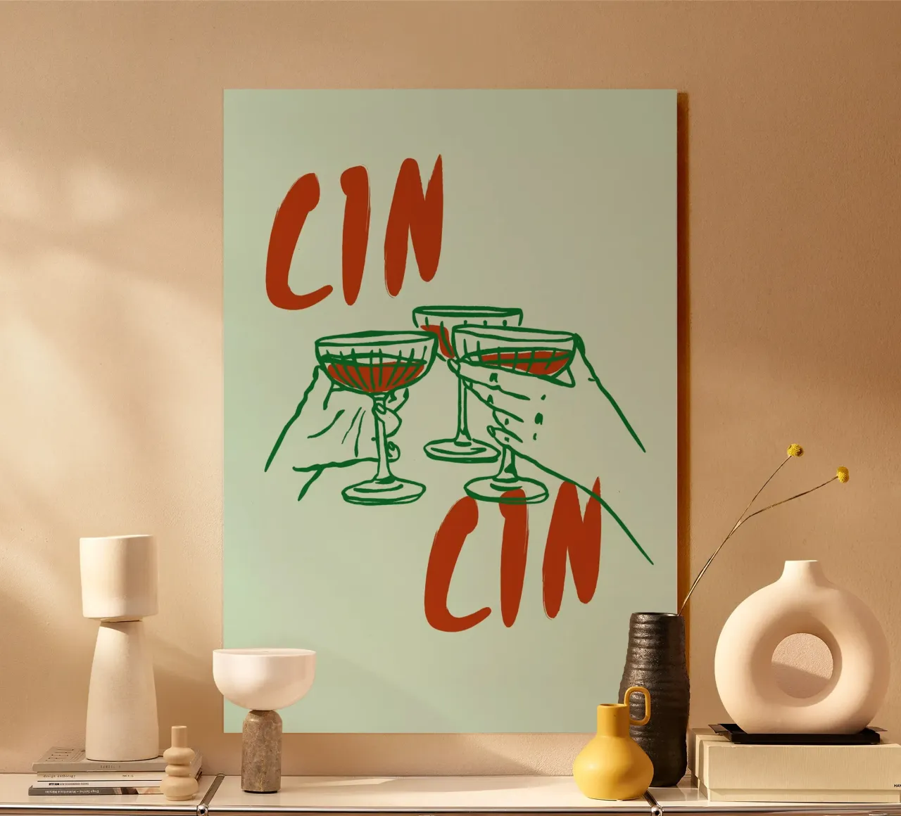 Boho Food 19 Cin Cin alluminio dibond da Boho Print Collection