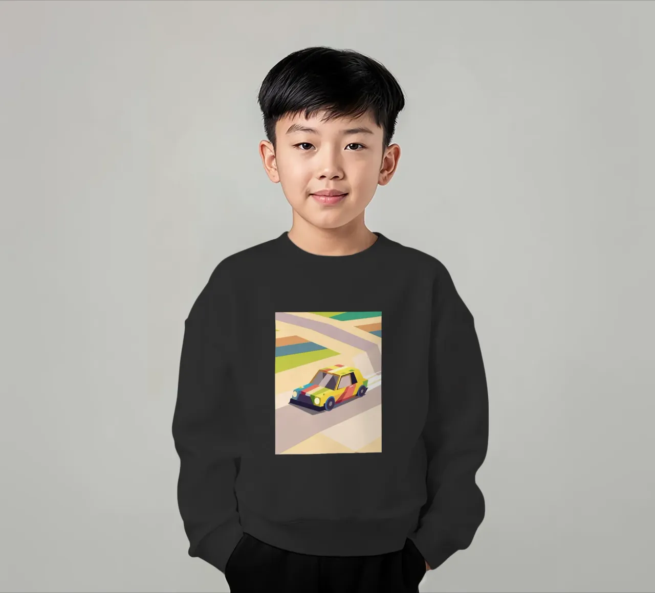 Auto colorata felpa bambino da POLYGON SPECIAL