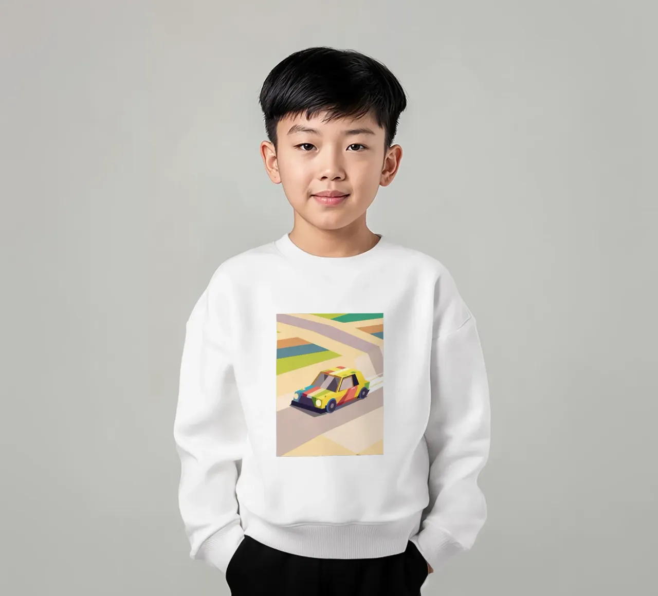 Auto colorata felpa bambino da POLYGON SPECIAL