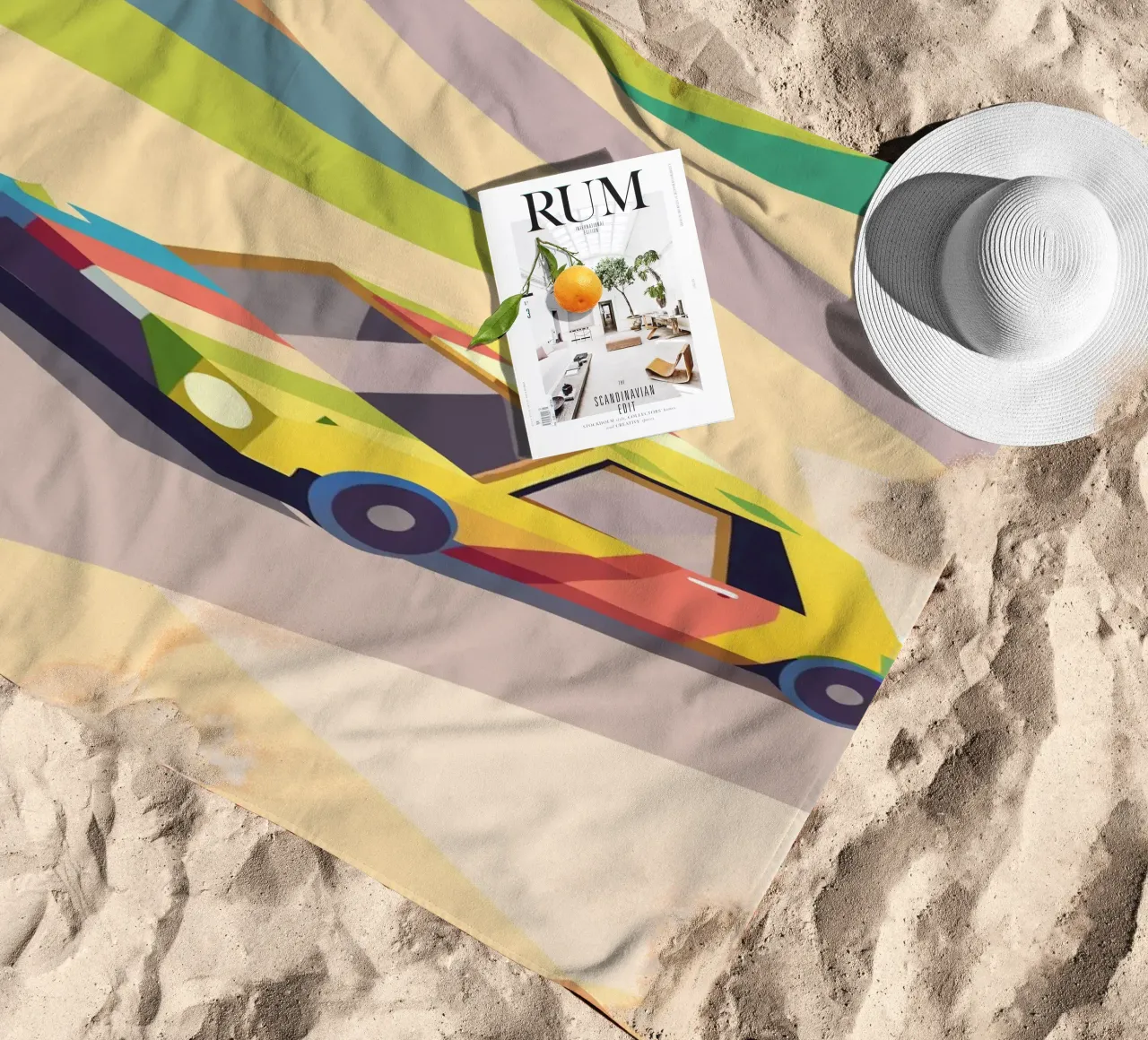 Auto colorata telo mare da POLYGON SPECIAL